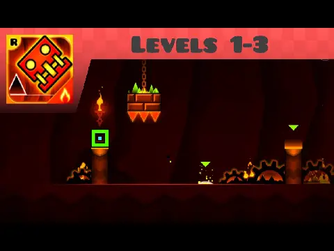 Geometry Dash Meltdown version 1.6 improved edition logo with community enhancements
