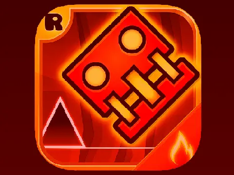 Screenshot of the challenging Viking Arena Daemon level in Geometry Dash Meltdown