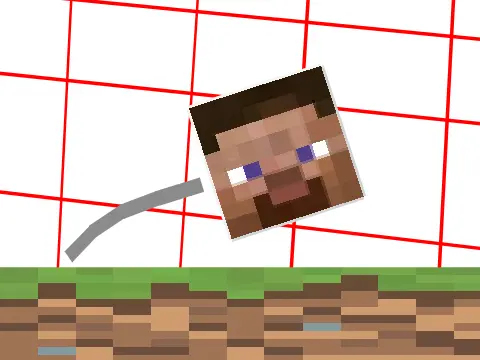 Geometry Dash Minecraft Updated showing enhanced death particles and visual effects