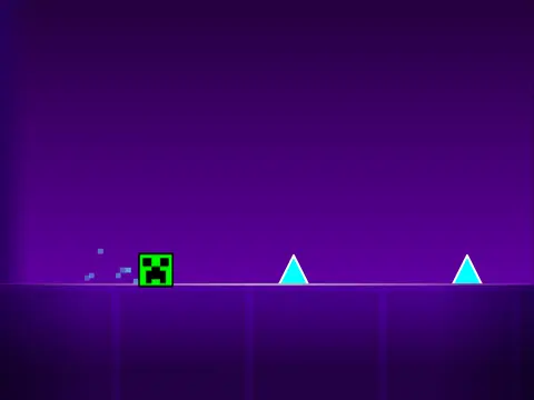 Geometry Dash Minecraft Version 2 Gameplay with Customizable Settings
