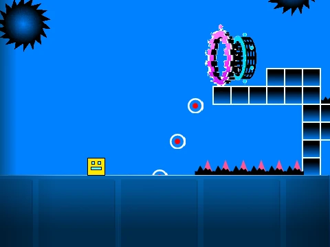 Gameplay of the Geometry Dash Mini Wave Challenge Buffed