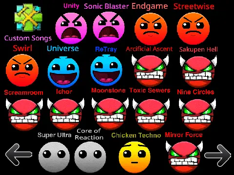 Icon for the Geometry Dash Music Ultimate Library featuring 60+ soundtracks
