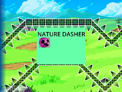 Nature themed Geometry Dash platformer with dual gameplay modes