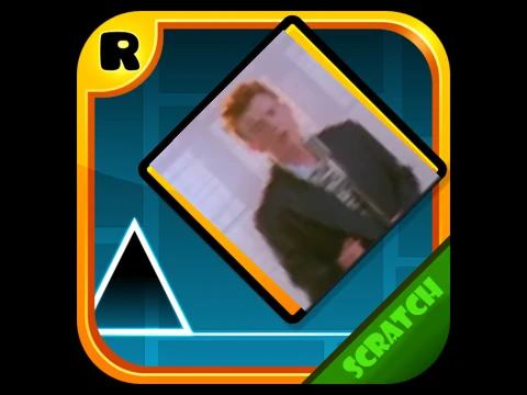 Play Geometry Dash Neva Gona Give You Up Rick Roll Edition Online Free