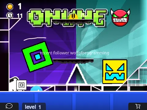 Geometry Dash Online Weird V2 unusual platformer game cover