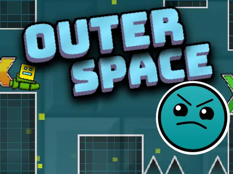 Geometry Dash Outer Space Improved Game Logo - Play Online Free