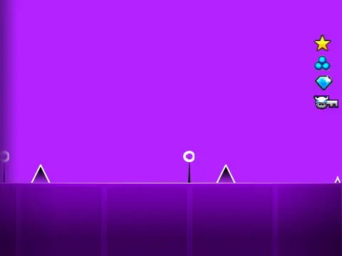 Screenshot showing gameplay and editor interface of Geometry Dash Press Start Not Done Remix