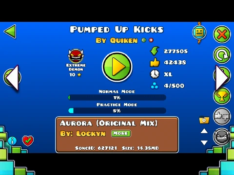 Play Geometry Dash Pumped Up Kicks music level online free