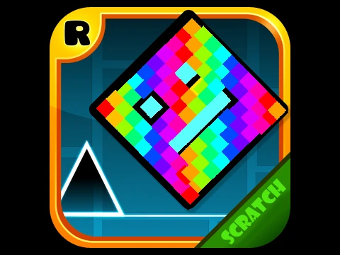 Colorful Geometry Dash Rainbow gameplay screenshot