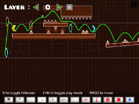 Gameplay screenshot from Geometry Dash Revamped remix-8 showing a custom level
