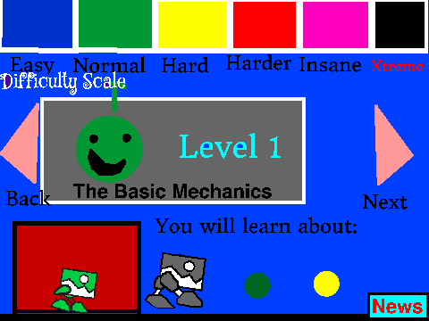 Screenshot from Geometry Dash Robot 1.2 showing the robot icon in one of its ten levels