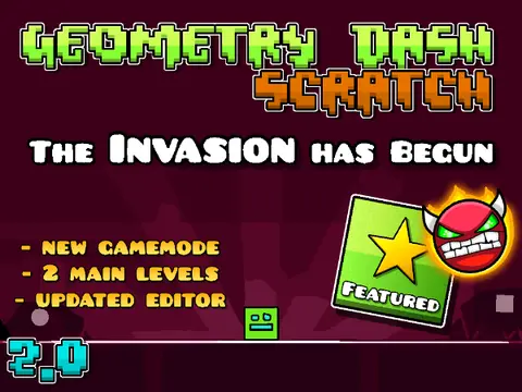 Geometry Dash Scratch 2.0 v2 platform game cover