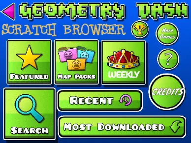Geometry Dash Scratch Browser V1.9.1 Gameplay Screenshot