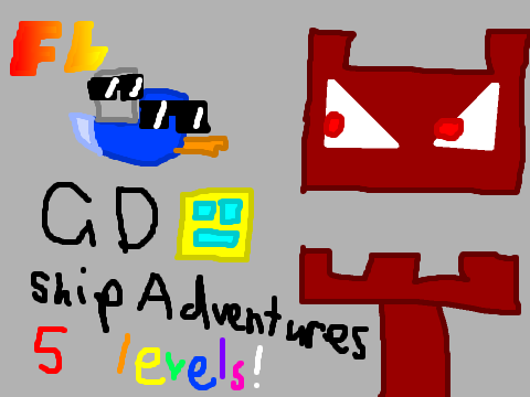 Geometry Dash - Ship Adventures Game Logo