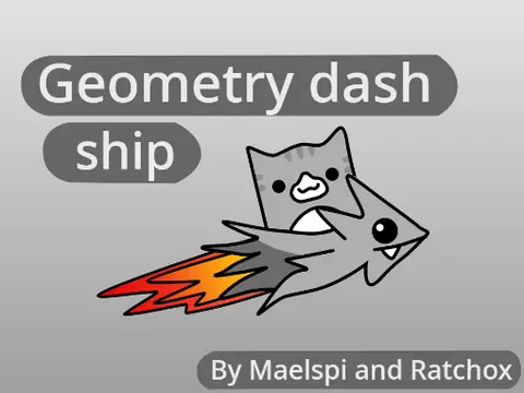 Geometry Dash Ship version 2 game logo and cover image