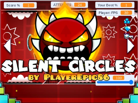 Play Geometry Dash Silent Circles online extreme demon level