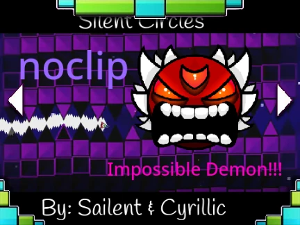 Play Geometry Dash Silent Circles noclip demon level