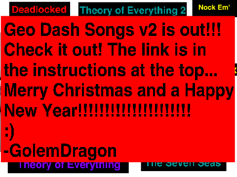 Geometry Dash Songs v4 Player on Scratch - Icon with music notes and game characters