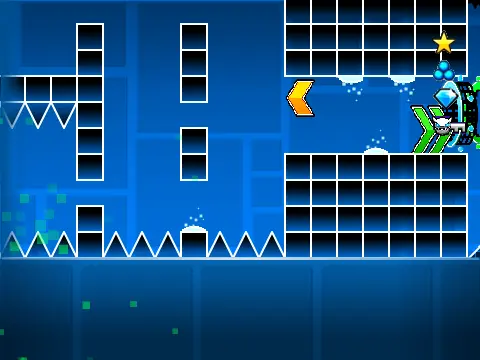 Play Geometry Dash Sonic Wave End online, the final and hardest section of the Sonic Wave challenge.