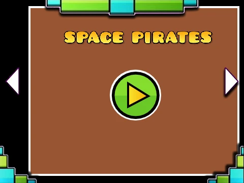 Geometry Dash Space Pirates remix space-themed gameplay with pirate elements