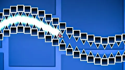 Geometry Dash Spam Challenge Not Impossible gameplay and editor interface