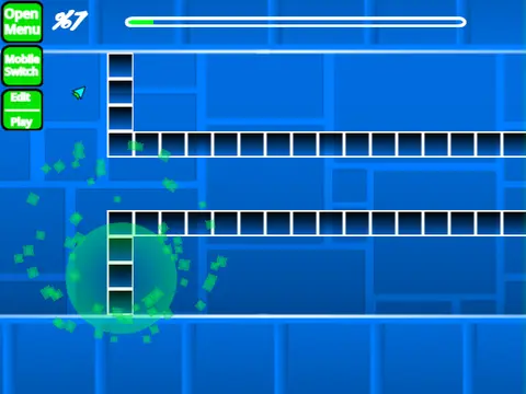 Logo for Geometry Dash Spam God Remix level editor game