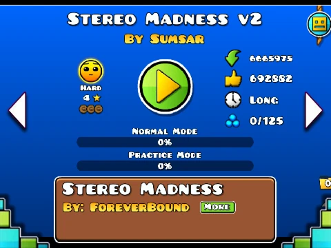 Play Geometry Dash Stereo Madness V2 auto-XD online