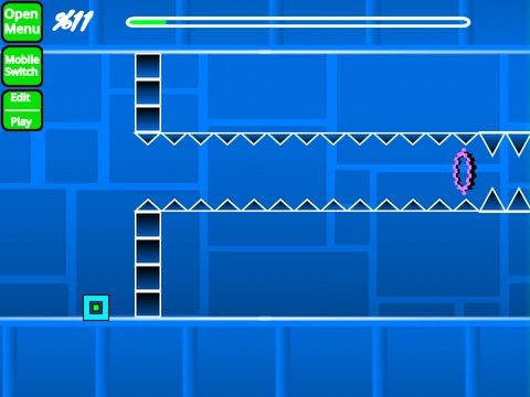 Play Geometry Dash Straight Fly challenge v5 online free