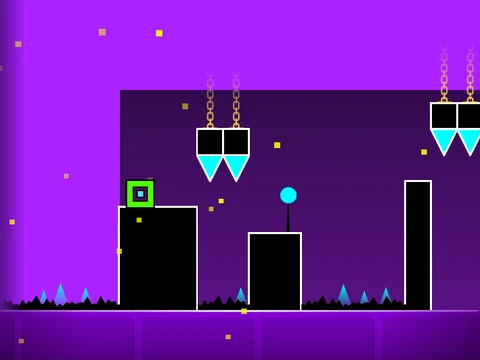 Geometry Dash Sub0 by 104099 gameplay screenshot showing a fan-made SubZero level