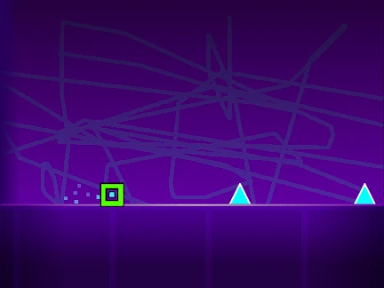 Glitched and messed up Subsero level in Geometry Dash