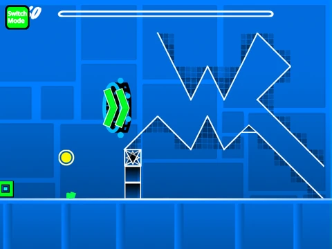Play Geometry Dash Subsuming Vortex, a challenging custom level, online on Gosprunki