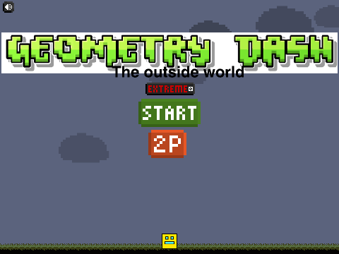 Geometry Dash The Outside World two-player game cover image