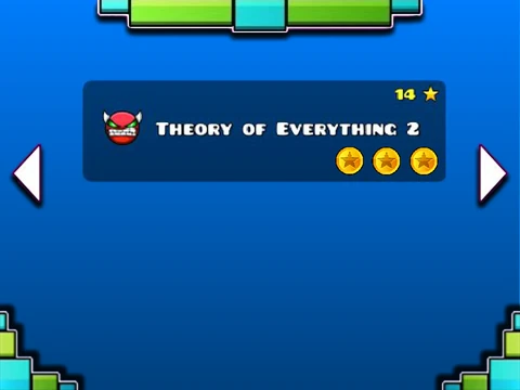 Geometry Dash The Endless level 2 with noclip mode on hard difficulty