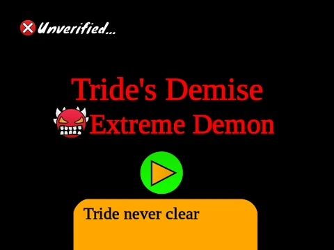 Play the top 1 extreme demon Geometry Dash Tride s Demise online