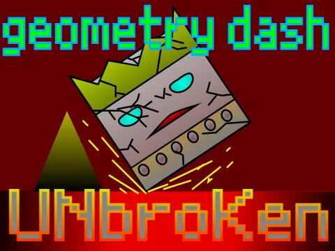 Geometry Dash Unbroken 2 gameplay with custom icon