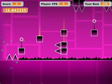 Geometry Dash UNITY Mirror Mode level with mirror portal effect