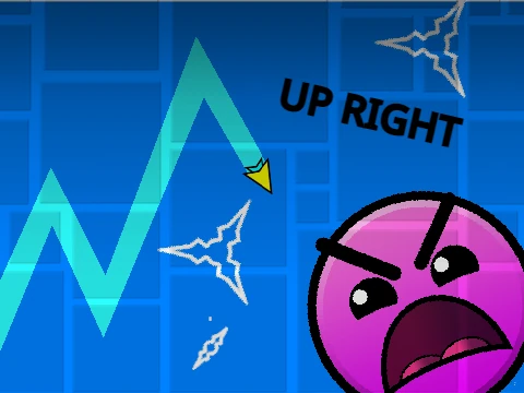 Geometry Dash Up Right directional gameplay screenshot
