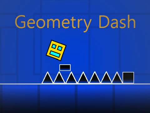 Geometry Dash V.1.0 retro gameplay from the original 2013 release