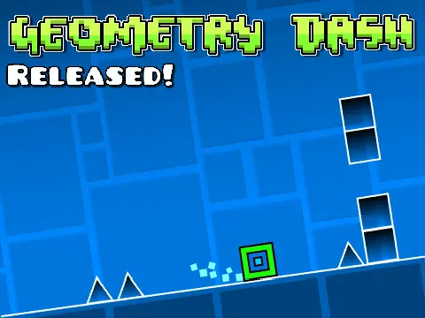 Geometry Dash V1.0 Scratch Edition Game Logo - Rhythm Action Platformer