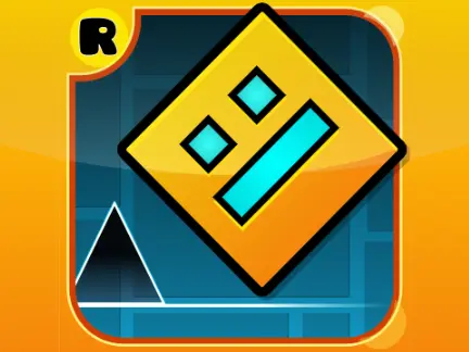 Geometry Dash V1.0 gameplay and level editor with RobTop music integration