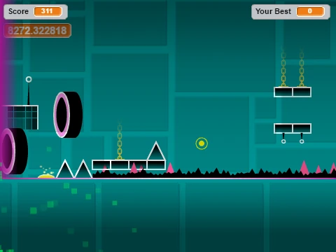 Play Geometry Dash v1.5 Chaotic Pack collection of intense levels online free