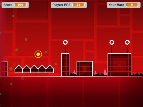 Play Geometry Dash v1.5 Hard Edition challenging levels online