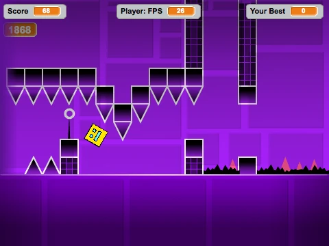 Geometry Dash v1.5 Levels 7-8 hard edition challenging gameplay