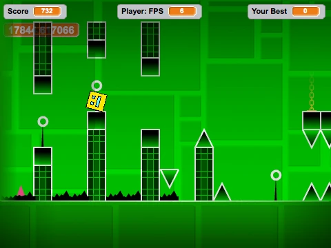 Geometry Dash v1.5 Hard Jumper V3 gameplay screenshot