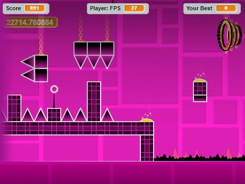 Play Geometry Dash v1.5 levels 9-10 Demo Fixed online free