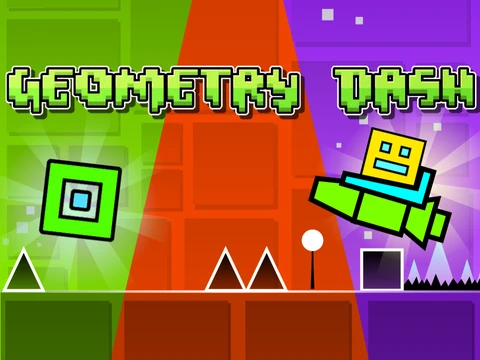 Play Geometry Dash v2.2 fan-made version online and explore new features on Gosprunki