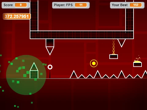 Geometry Dash Very Hard CLG remix challenging gameplay screenshot