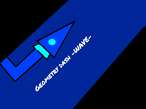 Geometry Dash Wave gameplay screenshot showing wave mechanics