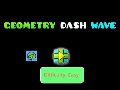 Geometry Dash Wave Difficulties game cover showing wave customization options