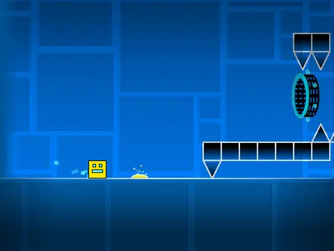 Geometry Dash Wave Impossible gameplay showing intense obstacle density